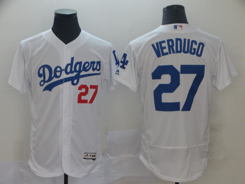 Men Los Angeles Dodgers #27 Verdugo White Elite MLB Jersey->detroit tigers->MLB Jersey